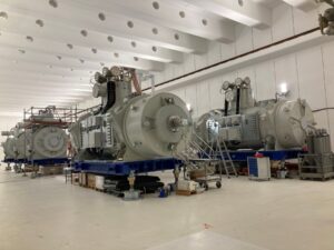 Super-FRS superconducting multiplets under assembly for the FAIR project at GSI, built by ASG Superconductors